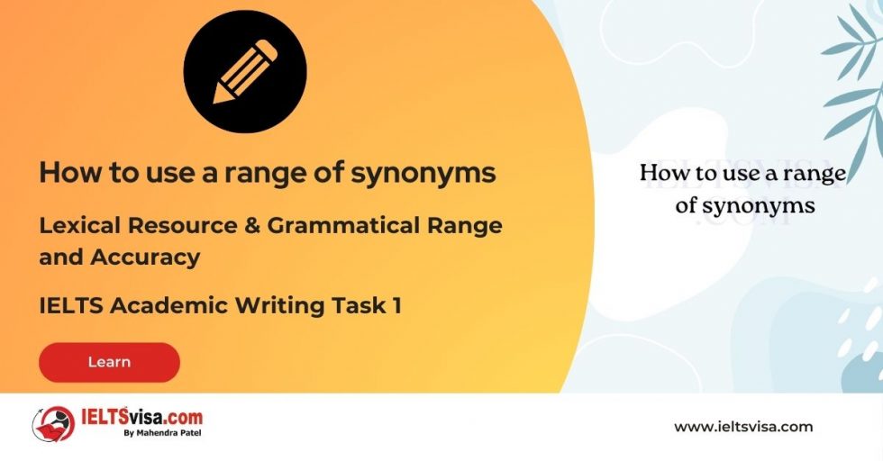 Maps how to use a range of synonyms Excellent IELTS Academic