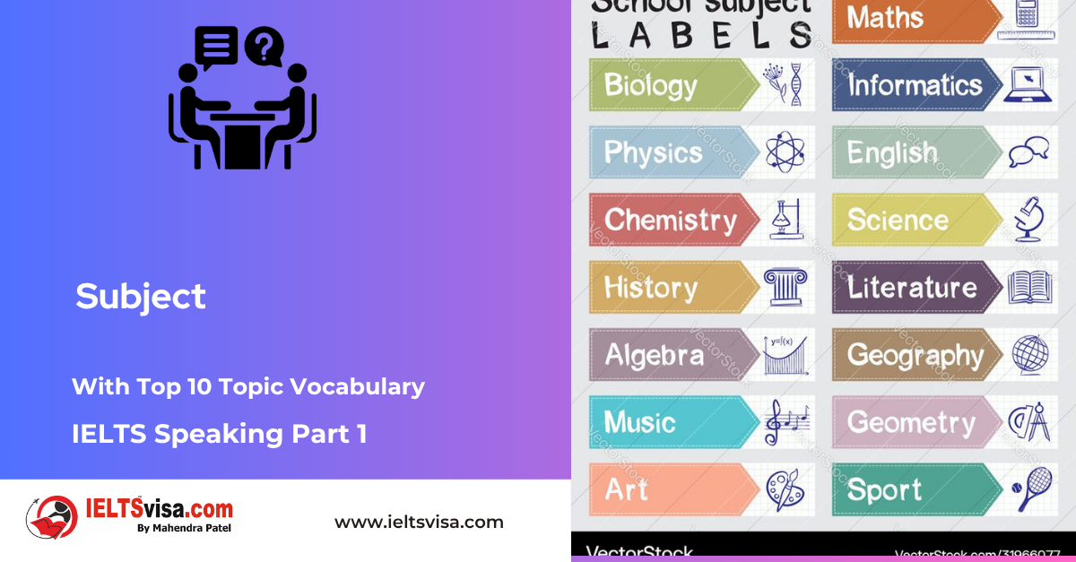 IELTS Speaking Part 1 – SUBJECT