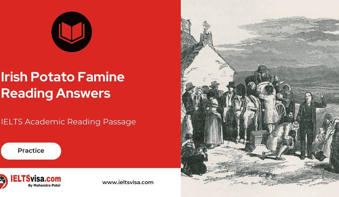 Irish Potato Famine Reading Answer